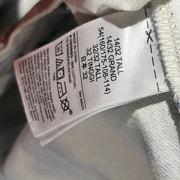 Gap Size 14 TALL Bleached jeans - Picture 7 of 7